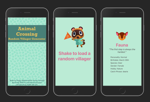 screenshot of react native app